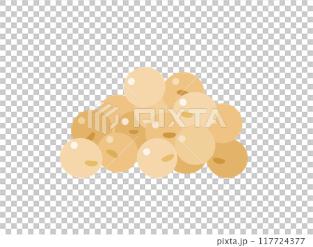 乾燥した大豆をイメージしたイラスト 117724377
