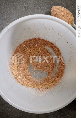 mix of various spices and salt 117724771