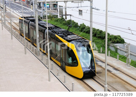 宇都宮ライトレールの電車　宇都宮市　栃木県 117725389
