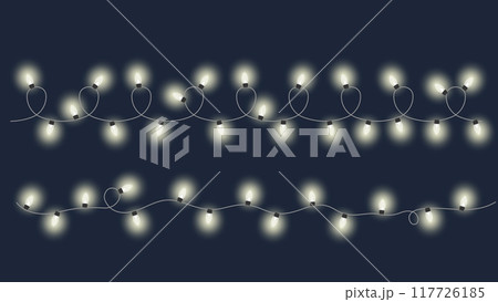 丸い電球のクリスマスライト、電飾のセット 丸い電球のクリスマスライト、電飾のセット 117726185