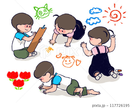 子どもとお絵描きセット 117726195