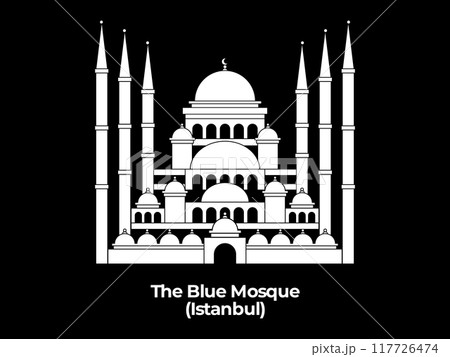 blue mosque sultan ahmet masjid istanbul tukiye ancient building holy sacred place prayer islam architecture design icon illustration blue mosque sultan ahmet masjid istanbul tukiye ancient building holy sacred place prayer islam architecture design icon illustration 117726474