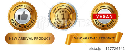 new arrival product new launching promotion announcement ads advertisement badge stamp sticker label collection design icon illustration new arrival product new launching promotion announcement ads advertisement badge stamp sticker label collection design icon illustration 117726541
