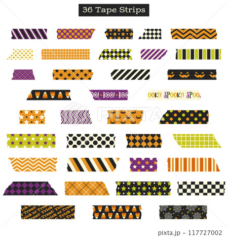 ハロウィン向けちぎったマスキングテープのセット ハロウィン向けちぎったマスキングテープのセット 117727002