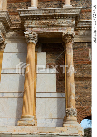 Architectural elements of bath gymnasium complex in Sardis, Turkey 117727416