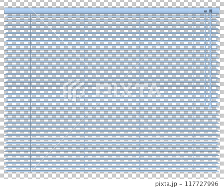 開いたブラインド　水色 117727996