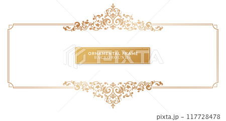 Vintage decorative frames in Victorian style. Ornate elements for design. Place for text. Ornamental vector illustration for wedding invitations and greeting cards, certificate of completion templates Vintage decorative frames in Victorian style. Ornate elements for design. Place for text. Ornamental vector illustration for wedding invitations and greeting cards, certificate of completion templates 117728478