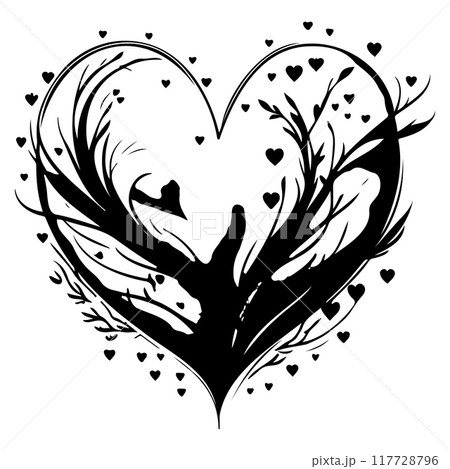 water color Heart love valentine illustration draw element water color Heart love valentine illustration draw element 117728796