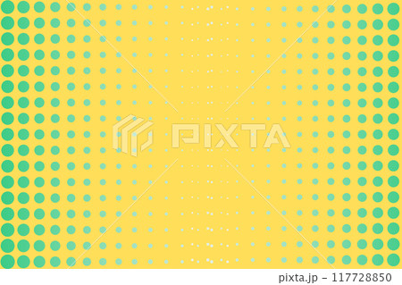 Dots halftone yellow green color pattern gradient texture background. 117728850