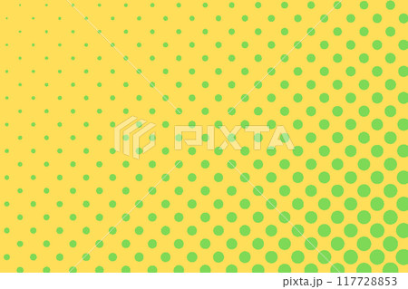 Dots halftone yellow green color pattern gradient texture background. 117728853