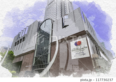 水彩画風　梅田　梅田芸術劇場　大阪府大阪市 117730237