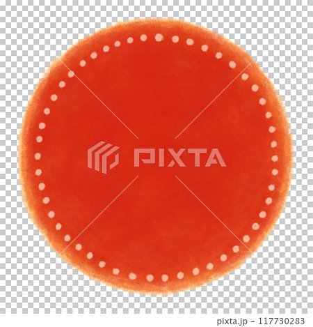 Hand-drawn circle illustration drawn with colored pencils 117730283