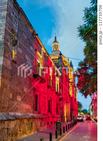 Cathedral of the Assumption of Our Lady in Guadalajara, Mexico at night Cathedral of the Assumption of Our Lady in Guadalajara, Mexico at night 117730706