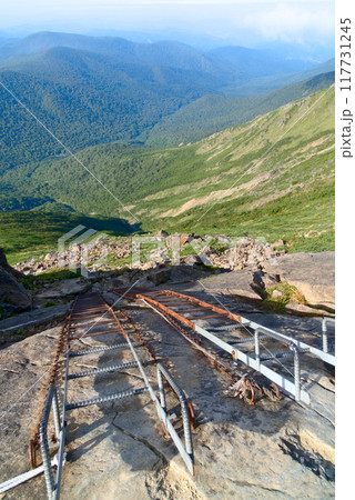 早池峰山、天狗のスベリ岩の梯子 117731245