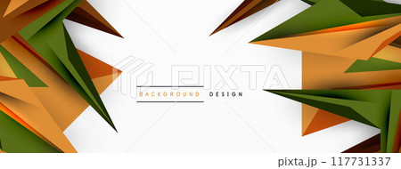 Minimal geometric abstract background. Low poly dynamic triangle design. Trendy techno business template for wallpaper, banner, background or landing Minimal geometric abstract background. Low poly dynamic triangle design. Trendy techno business template for wallpaper, banner, background or landing 117731337