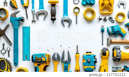 Labor Day Celebration Frame Border with Tools and Equipment on White Background - Perfect for Holiday and Work-Themed Designs Labor Day Celebration Frame Border with Tools and Equipment on White Background - Perfect for Holiday and Work-Themed Designs 117732221