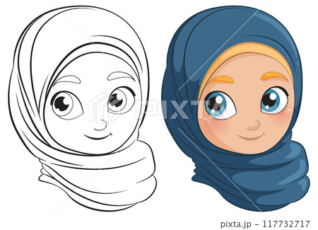 Muslim Character Vector Illustration Muslim Character Vector Illustration 117732717