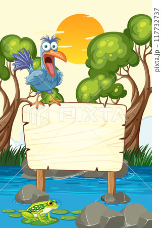 Bird and Frog by the River Bird and Frog by the River 117732737