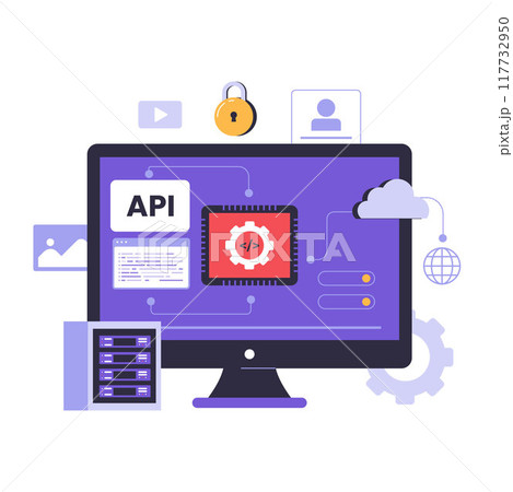 Application programming interface illustration concept 117732950