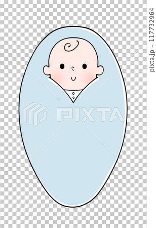 裹在襁褓中的嬰兒的插圖 117732964