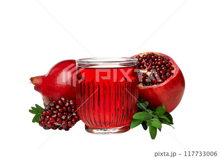 PNG,Pomegranate juice with fresh pomegranate, isolated on white background PNG,Pomegranate juice with fresh pomegranate, isolated on white background 117733006