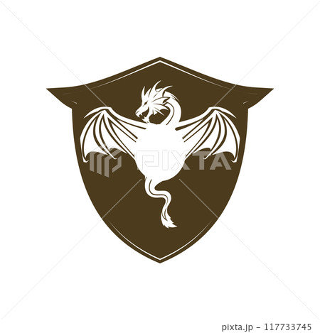 Dragon vector icon illustration 117733745