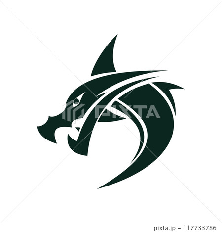 Dragon vector icon illustration Dragon vector icon illustration 117733786