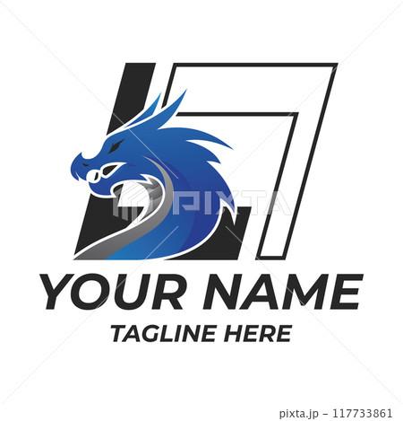 Dragon vector icon illustration 117733861