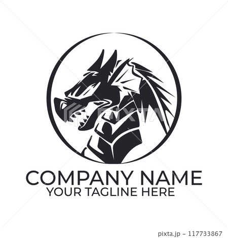 Dragon vector icon illustration Dragon vector icon illustration 117733867