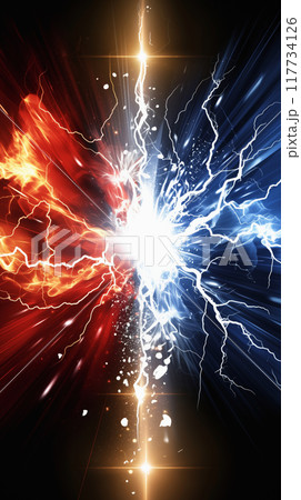 " 相対的な赤と青のエナジーのバックグラウンド." 117734126