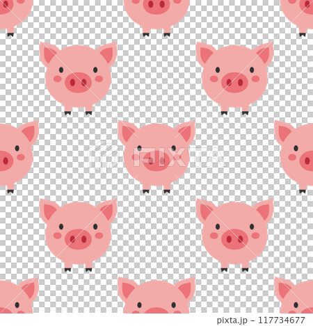 Cute piglet seamless pattern 117734677