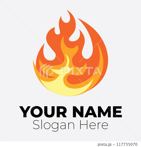Flame logo design template illustration. 117735070