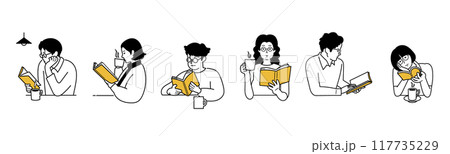 読書しながらカフェタイム 117735229