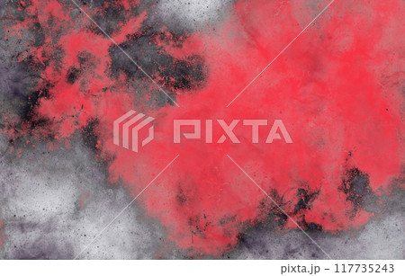 赤と黒のスプラッシュ抽象アートの背景 117735243