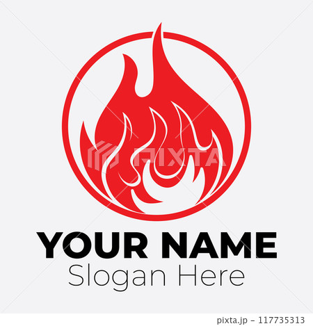 Flame logo design template illustration. Flame logo design template illustration. 117735313