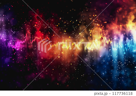 digital matrix data waveform on music dynamic wave abstract concept. 117736118