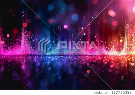 digital matrix data waveform on music dynamic wave abstract concept. 117736358