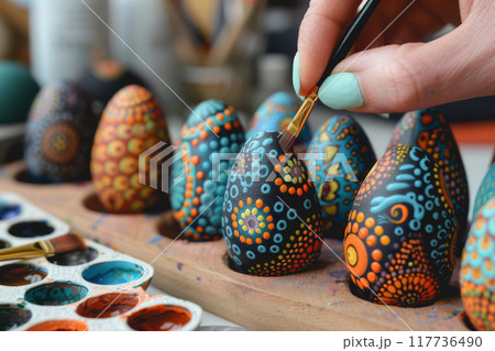 easter eggs day, DIY craft kit for painted eggs on Sun, Mar 31, 2024. 117736490