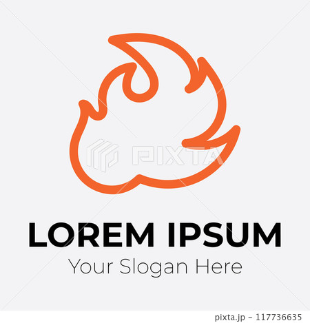 Flame logo design template illustration. Flame logo design template illustration. 117736635