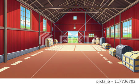 赤い小屋には静けさと平和が満ちる 117736702