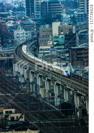 北とぴあから見た通過する新幹線の風景 117736828