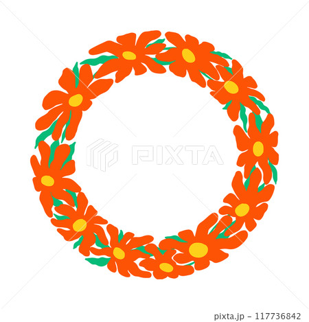 Groovy circle shape floral posters modern trendy Matisse minimal style 117736842
