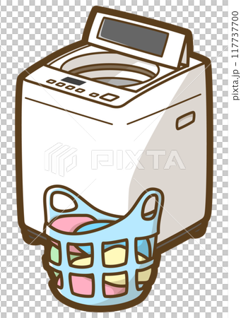 Top-loading washing machine and laundry basket 117737700