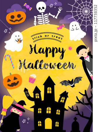 ハロウィン背景素材_13 117738352