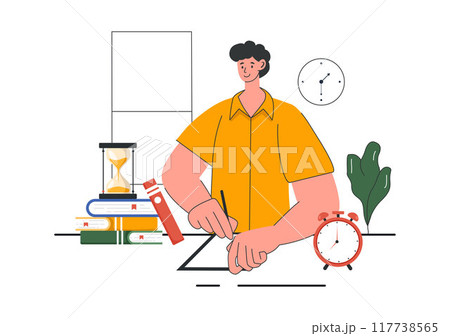 Examination Paper Vector Illustration with Online Exam, Form, Papers Answers, Survey or Internet Quiz in Flat Style Cartoon Background Examination Paper Vector Illustration with Online Exam, Form, Papers Answers, Survey or Internet Quiz in Flat Style Cartoon Background 117738565