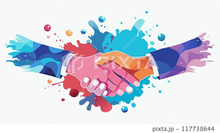 This handshake transcends a simple greeting. It signifies the respect and trust that form the foundation of successful business relationships, paving the way for collaboration and shared achievements. This handshake transcends a simple greeting. It signifies the respect and trust that form the foundation of successful business relationships, paving the way for collaboration and shared achievements. 117738644