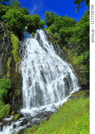 【北海道】快晴の知床のオシンコシンの滝 【北海道】快晴の知床のオシンコシンの滝 117738786