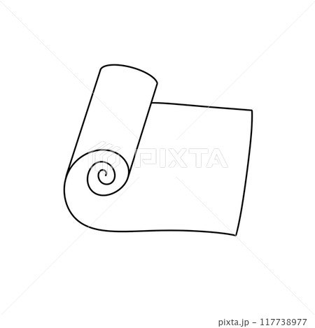 A white roll of paper with a spiral design 117738977