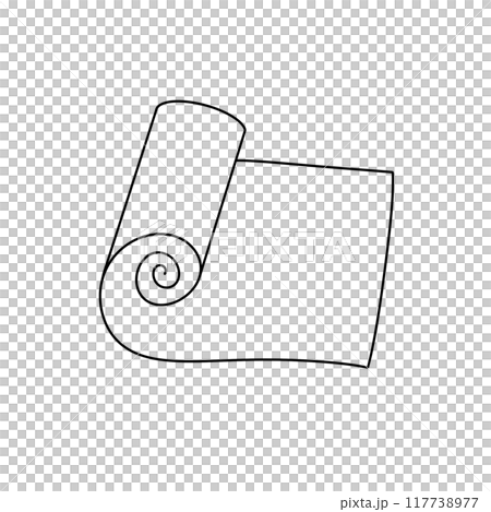 A white roll of paper with a spiral design 117738977