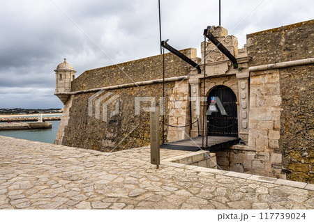 Forte da Ponta da Bandeira fort in Lagos, Algarve, Portugal. Fortification from the 17th century 117739024